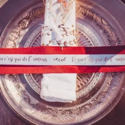 Ruban Satin La Vie C'Est Que De L'Amour Rose Gold