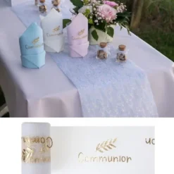 Ruban Tulle Communion Or 8Cm X 10 M Tres