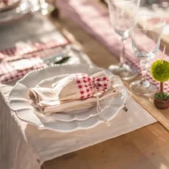 Sac Drag Es En Lin Vichy X 5 Pi Ces