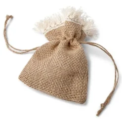 Sac Drag Es Jute Avec Franges X 5 Pi Ces