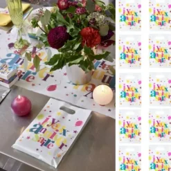 Sachet A Bonbon Joyeux Anniversaire Multicolore X 10 Pi Ces