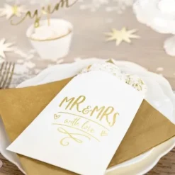 Sachet A Dragees Bonbons Mr Mrs Dor X 6 Pi Ces