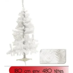 Sapin De Noel Artificiel Blanc 180 Cm