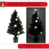 Sapin De Noel Fibre Optique 14 Etoiles Multicolore