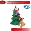 Sapin De Noel Gonflable Lumineux Avec Chien Et Pere Noel