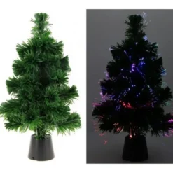Sapin Fibre Optique 11 Leds Multicolores