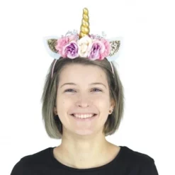 Serre T Te Licorne Paillette Fleurs