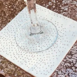 Serviette En Papier A Pois Rose Gold X12