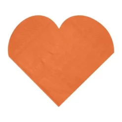 Serviette En Papier Coeur Orange X20