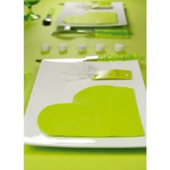 Serviette En Papier Coeur Vert Anis X20