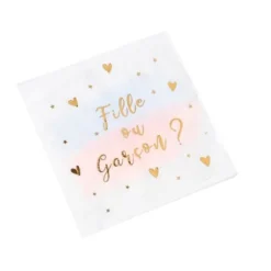 Serviette En Papier Gender Reveal X 16 Pi Ces