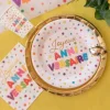 Serviette En Papier Joyeux Anniversaire Multicolore X 20 Pi Ces