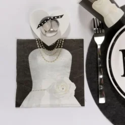 Serviette En Papier Mariage Robe De Mari E X 20 Pi Ces