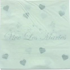 Serviette En Papier Vive Les Mari S Argent X 20