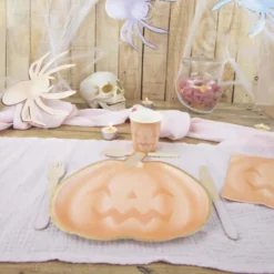 Serviettes En Papier 33Cm Citrouille Pastel X 16 Pi Ces