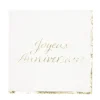 Serviettes En Papier Joyeux Anniversaire Or X 16 Pi Ces