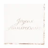 Serviettes En Papier Joyeux Anniversaire Rose Gold X 16 Pi Ces