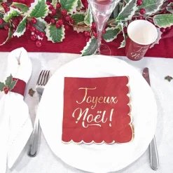Serviettes En Papier Joyeux Noel 33Cm X 16 Pi Ces