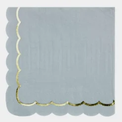 Serviettes 33X33 Cm Bleu Pastel X 16 Pi Ces