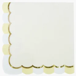 Serviettes 33X33 Cm Jaune Pastel X 16 Pi Ces