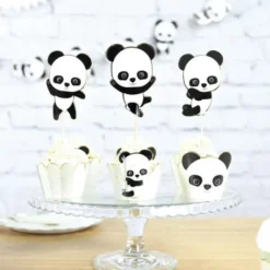 Set De 3 Cake Toppers Baby Panda