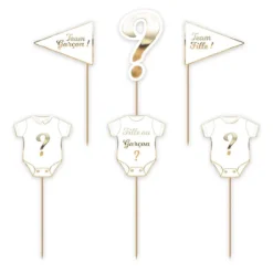 Set De 6 D Coration G Teaux Gender Reveal