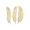 Set De 3 Embellissements Plume En Bois