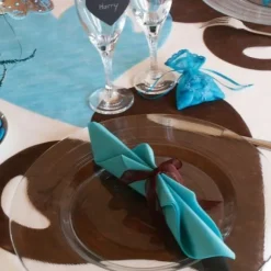 Set De Table Coeur Chocolat X50