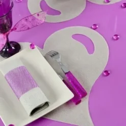 Set De Table Coeur Mariage Taupe X50