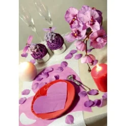 Set De Table Coeur Mariage Taupe X50