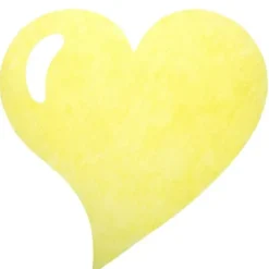 Set De Table Coeur Pas Cher Jaune X 50 Pi Ces