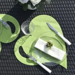Set De Table Coeur Vert Anis X50