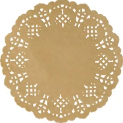 Set De Table Mariage Dentelle Kraft X 10 Pi Ces