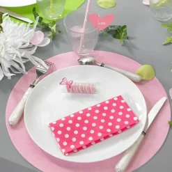 Set De Table Mariage Rond Bleu Marine X 10 Pi Ces