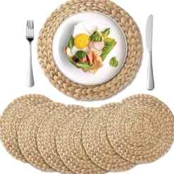 Set De Table Rond En Paille 30Cm