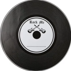 Set De Table Vintage Disque Vinyl 34Cm X 6