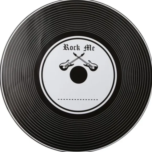 Set De Table Vintage Disque Vinyl 34Cm X 6