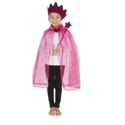 Set Princesse Paillettes Enfant Rose Taille Unique