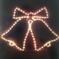 Silhouette De Noel Cloche Lumineuse Blanche