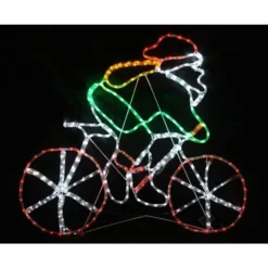 Silhouette De Noel Lumineuse P Re Noel Sur Velo
