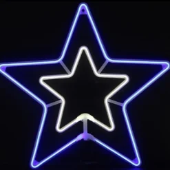 Silhouette Lumineuse N On Double Etoile