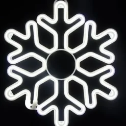 Silhouette Lumineuse N On Flocon De Neige