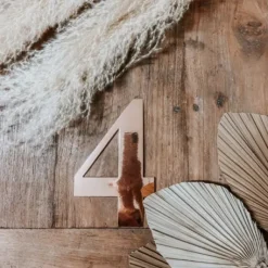 Sticker Chiffre 4 Rose Gold