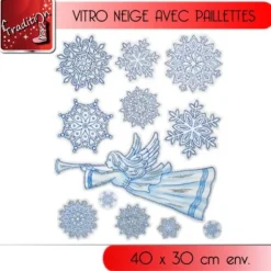 Sticker De Noel Vitrostatique Flocons De Neige
