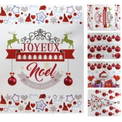 Sticker Vitro Statique Boule De Noel Brillante