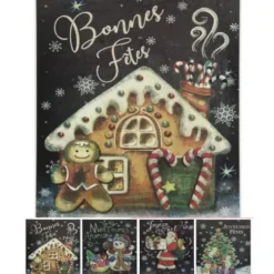 Sticker Vitro Statique Motifs Noel Page Pleine