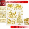 Sticker Vitrostatique De Noel Dor Paillet