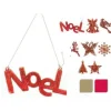Sujet Sapin De Noel Paillet Or Rouge Suspendre