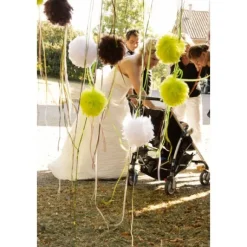 Suspension Boule Plume 10 Cm