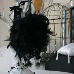 Suspension Boule Plume 10 Cm